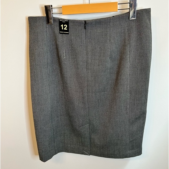 NWT Della Spiga | Made in Italy | Heather Gray Pencil Skirt | Size 12 - Picture 4 of 9